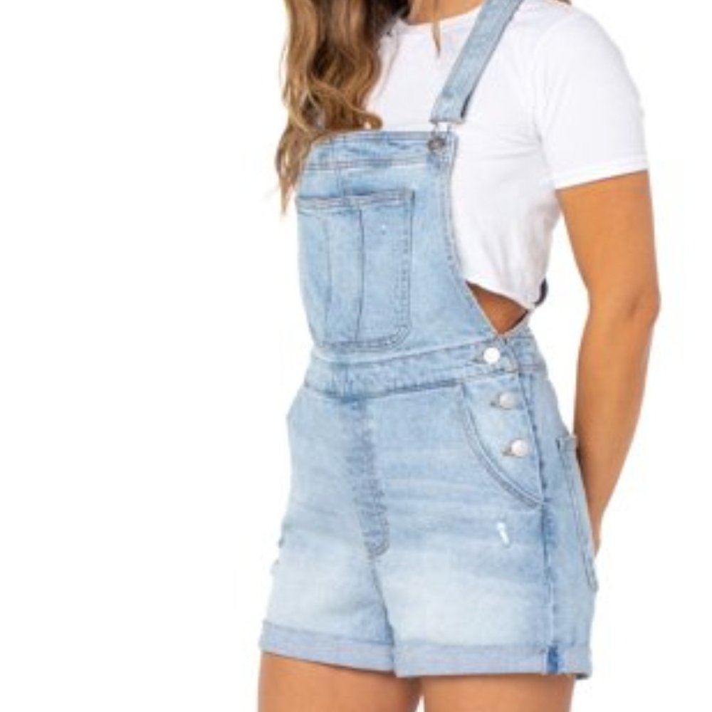 Stonewash Bib Shorts